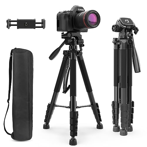 Aureday Camera Tripod with Phone Holder & Remote