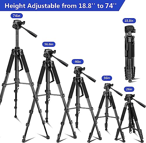 Aureday Camera Tripod with Phone Holder & Remote