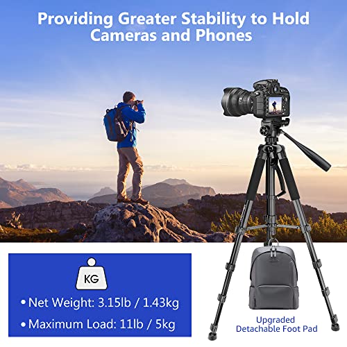 Aureday Camera Tripod with Phone Holder & Remote