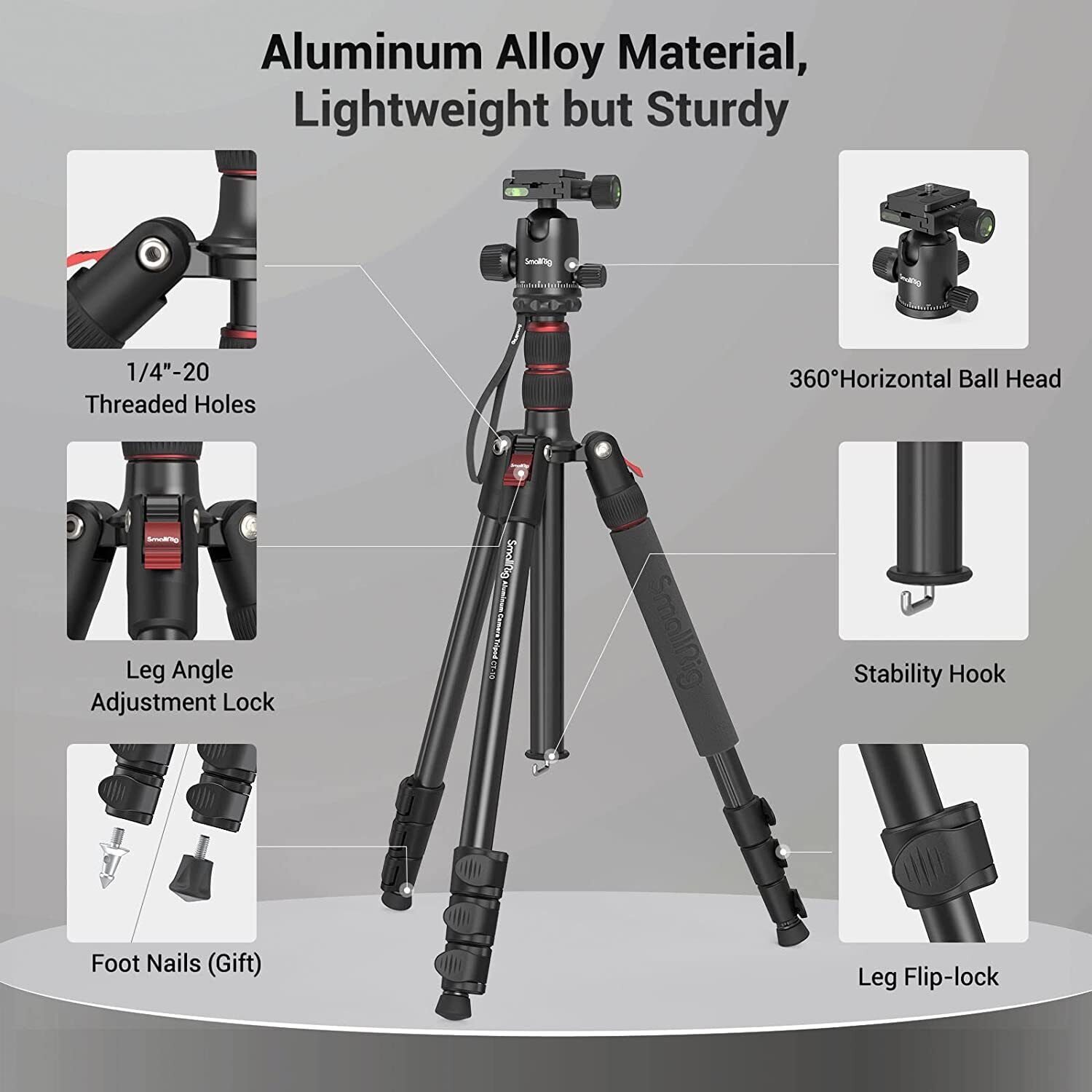 SmallRig 71" Tripod with 360° Ball Head