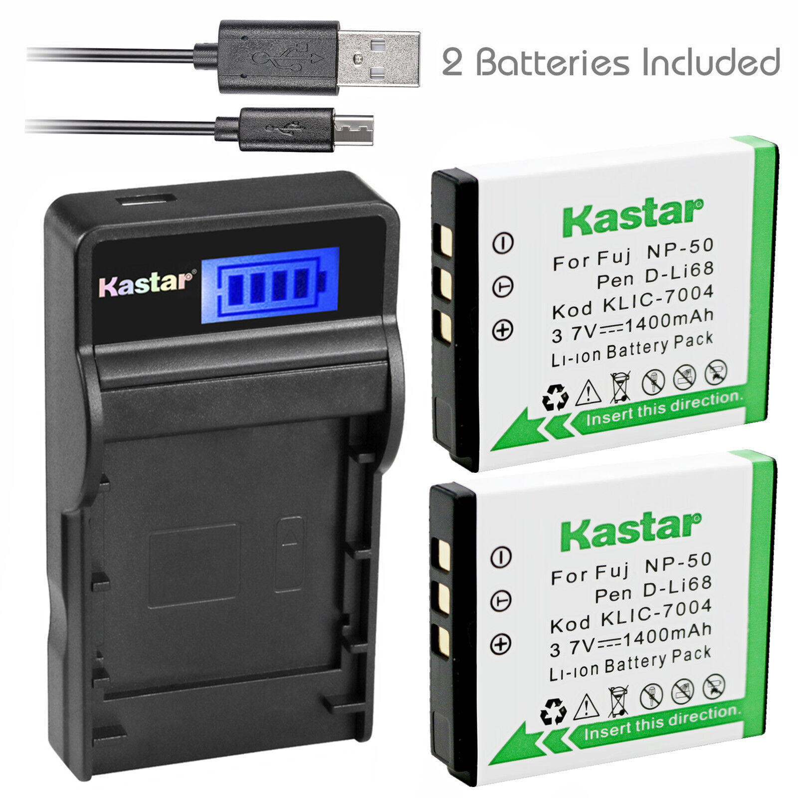 Kastar Charger for Pentax Camera Batteries