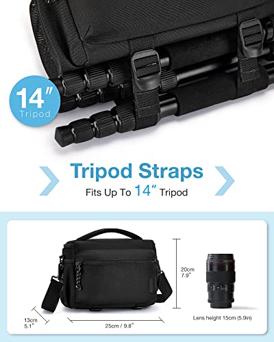 Pentax Camera Bag with Tripod Holder, Waterproof Black