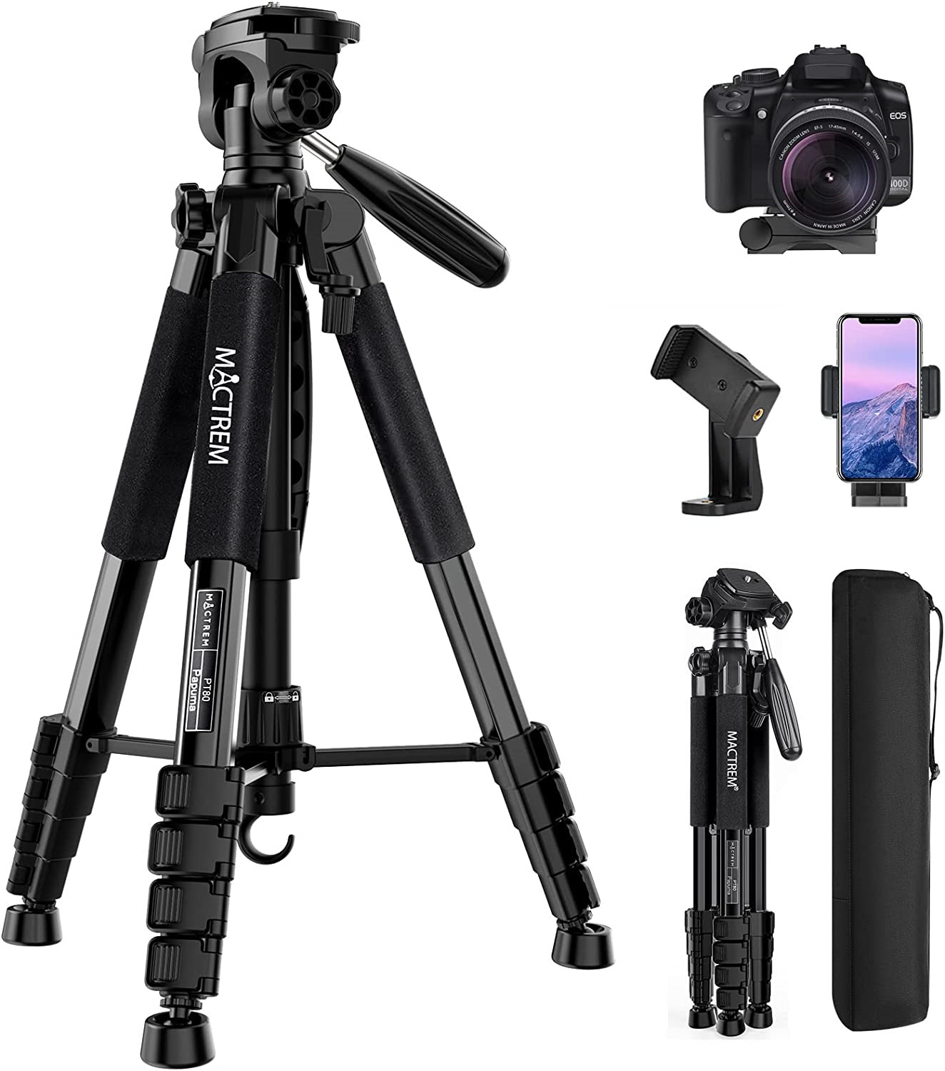 75" Lightweight Aluminum Tripod for Pentax Cameras