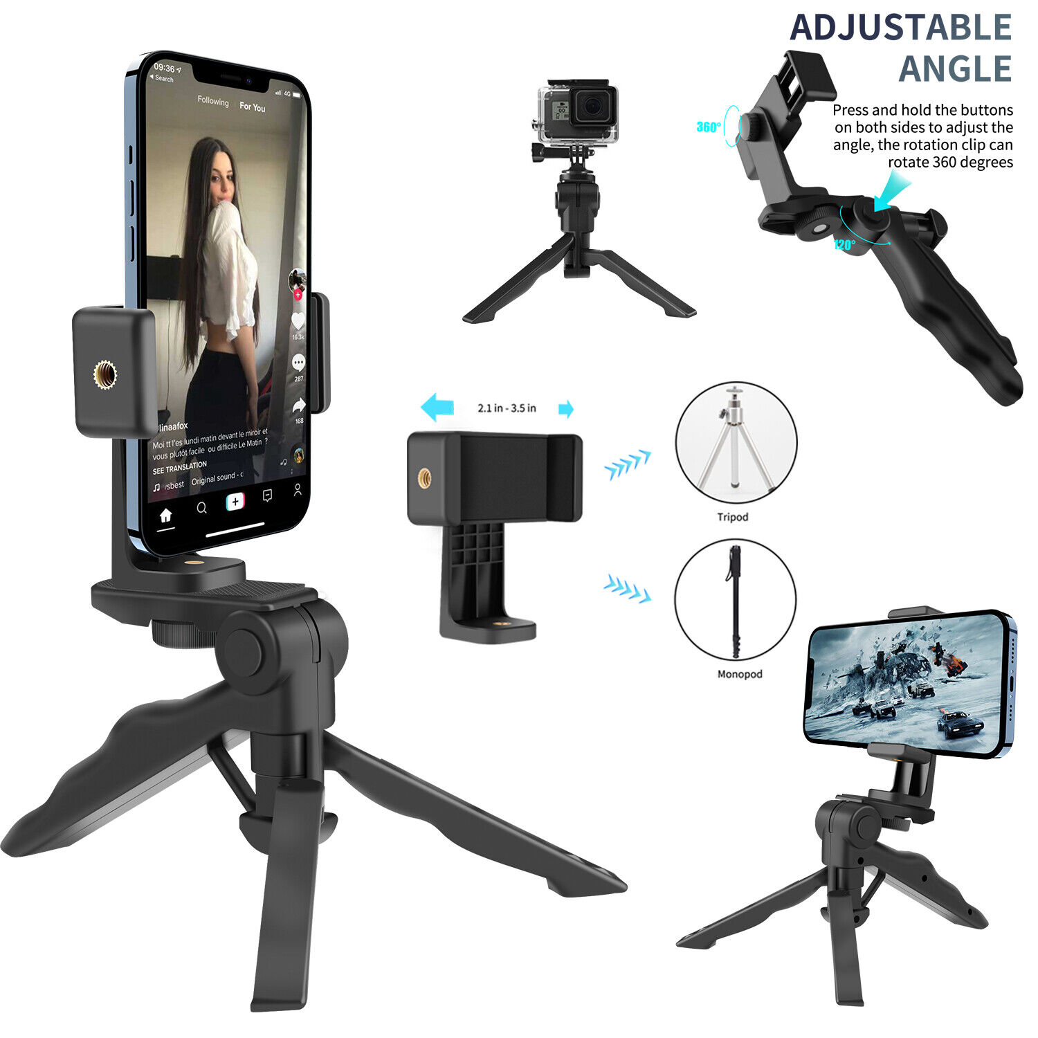 Universal Portable Phone Tripod For Video Recording