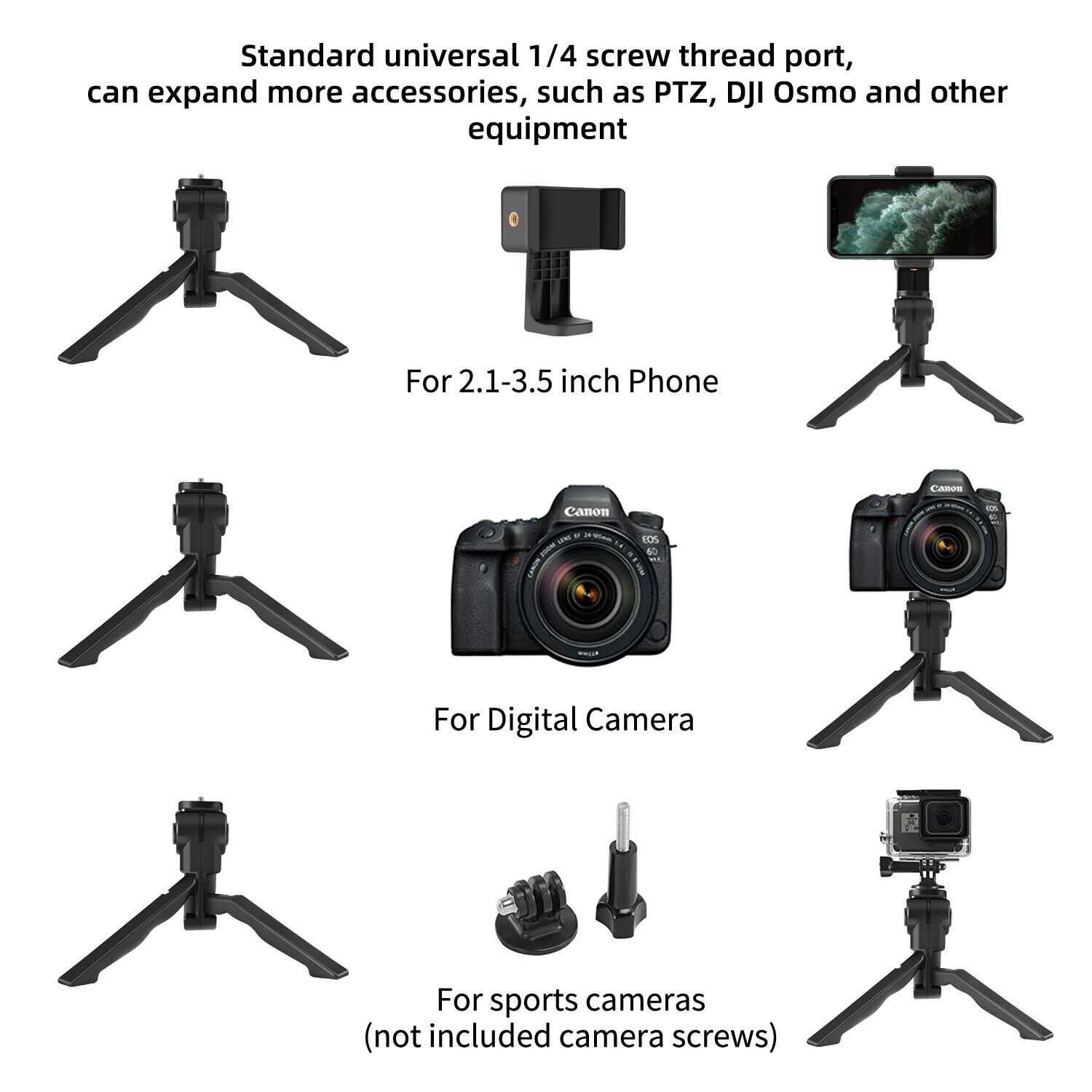 Universal Portable Phone Tripod For Video Recording