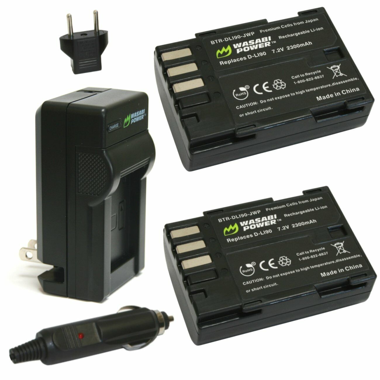 Pentax D-LI90 Battery and Charger Set