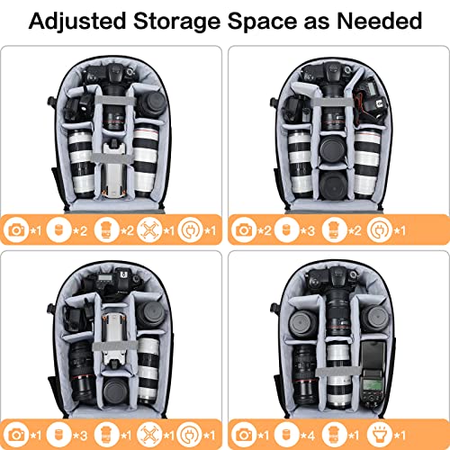 Waterproof Camera Backpack with Tripod Holder & Laptop Compartment