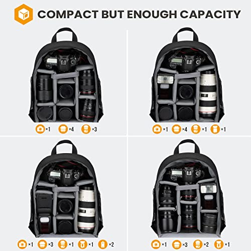 Professional Waterproof Camera Backpack for DSLR & Mirrorless Cameras