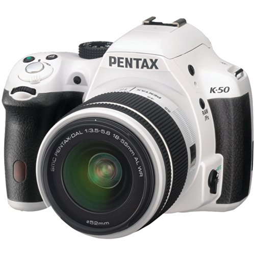 Pentax K-50 DSLR Kit with 2 Lenses (White)