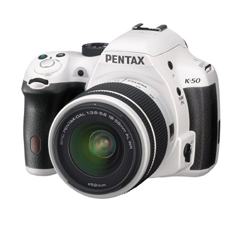 Pentax K-50 DSLR Kit with 2 Lenses (White)