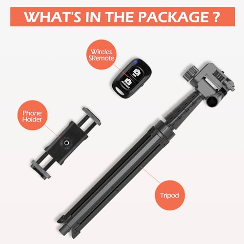Versatile 67" Tripod with Remote & Phone Holder