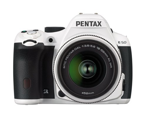 Pentax K-50 DSLR Kit with 2 Lenses (White)