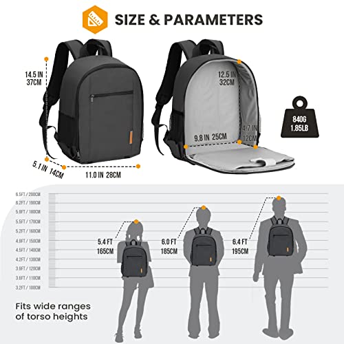 Professional Waterproof Camera Backpack for DSLR & Mirrorless Cameras