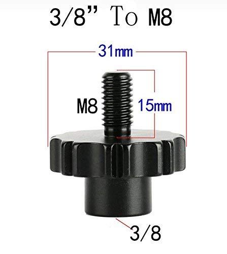 Aluminum M8 to 3/8" Camera Screw Adapter