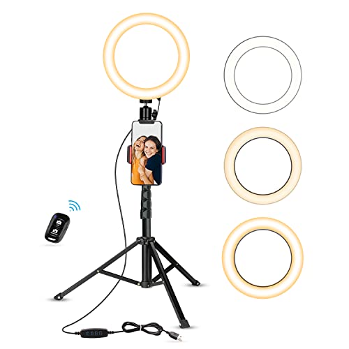 Compact Selfie Ring Light with Tripod Stand