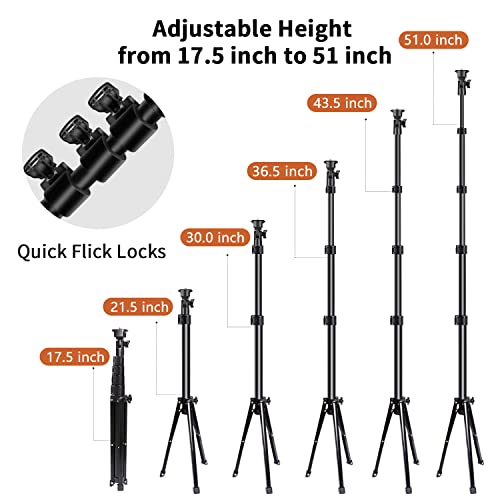 Compact Selfie Ring Light with Tripod Stand