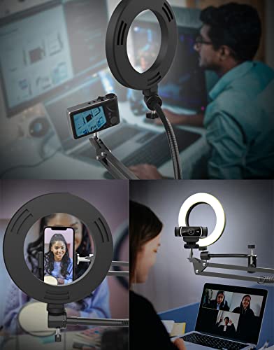 Flexible Camera Mount with Ring Light for YouTube