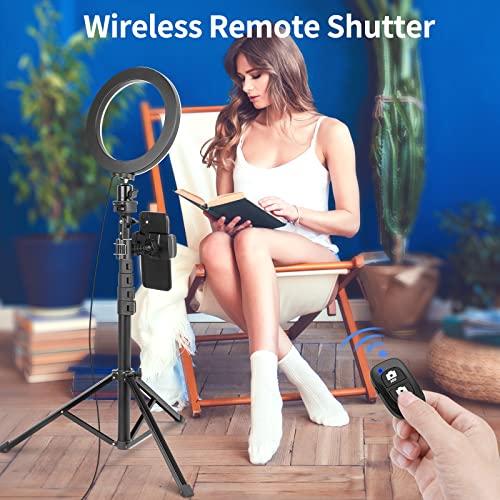 Compact Selfie Ring Light with Tripod Stand
