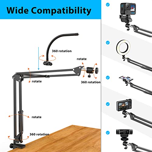 Flexible Camera Mount with Ring Light for YouTube