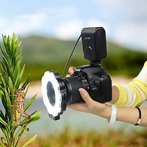 LED Macro Ring Flash with Lens Filters for DSLRs
