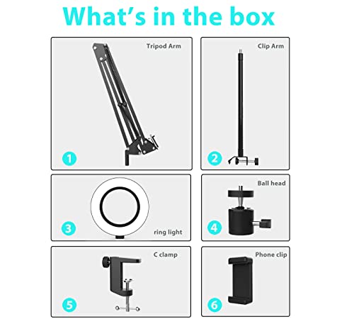 Flexible Camera Mount with Ring Light for YouTube