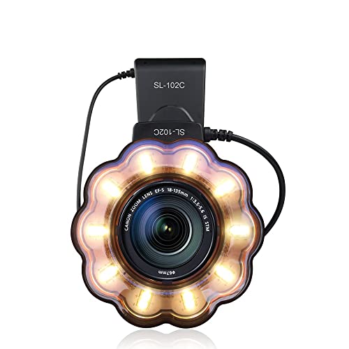 LED Macro Ring Flash with Lens Filters for DSLRs