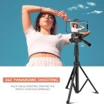 Versatile 67" Tripod with Remote & Phone Holder