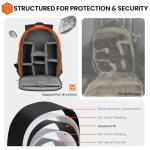 Professional Waterproof Camera Backpack for DSLR & Mirrorless Cameras