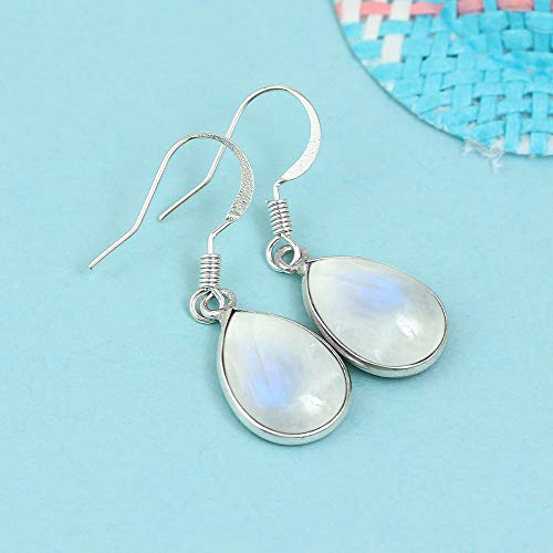 Moonstone Dangle Earrings, June Birthstone Jewelry for Women