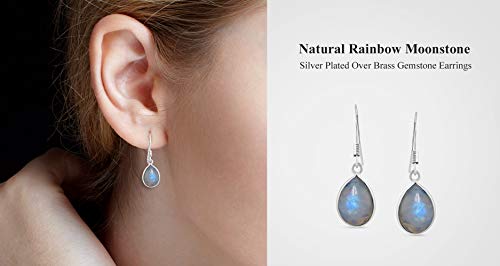 Moonstone Dangle Earrings, June Birthstone Jewelry for Women