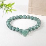 Handmade Jadeite Peach Blossom Bracelet for Women