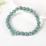 Handmade Jadeite Peach Blossom Bracelet for Women