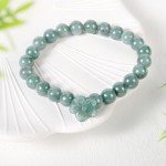 Handmade Jadeite Peach Blossom Bracelet for Women