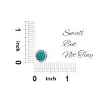 Green Turquoise 925 Silver Hypoallergenic Stud Earrings