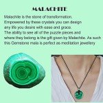Malachite Round Gemstone Chakra Pendant Necklace