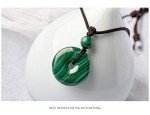 Malachite Round Gemstone Chakra Pendant Necklace