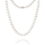Elegant 22-Inch White Freshwater Pearl Necklace for Her