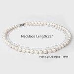 Elegant 22-Inch White Freshwater Pearl Necklace for Her