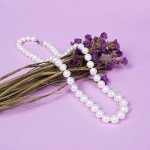 Elegant 22-Inch White Freshwater Pearl Necklace for Her