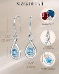 Aquamarine Drop Earrings in Sterling Silver