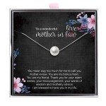 Sterling Silver Pearl Necklace for Mother-in-Law
