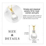 14K Gold Freshwater Pearl Pendant Necklace