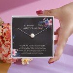 Sterling Silver Pearl Necklace for Mother-in-Law