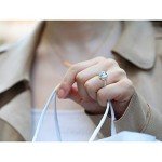 Sky Blue Aquamarine & White Sapphire Ring