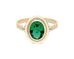 Dainty 14k Gold Natural Emerald Ring for Women
