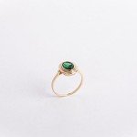 Dainty 14k Gold Natural Emerald Ring for Women