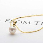 Gold Freshwater Pearl June Birthstone Necklace - Gift for Her