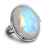 Boho Moonstone Ring in Sterling Silver