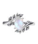 DOLIOX Moonstone Ring in Sterling Silver for Her