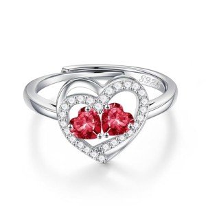 Ruby Birthstone Wedding Rings for Women